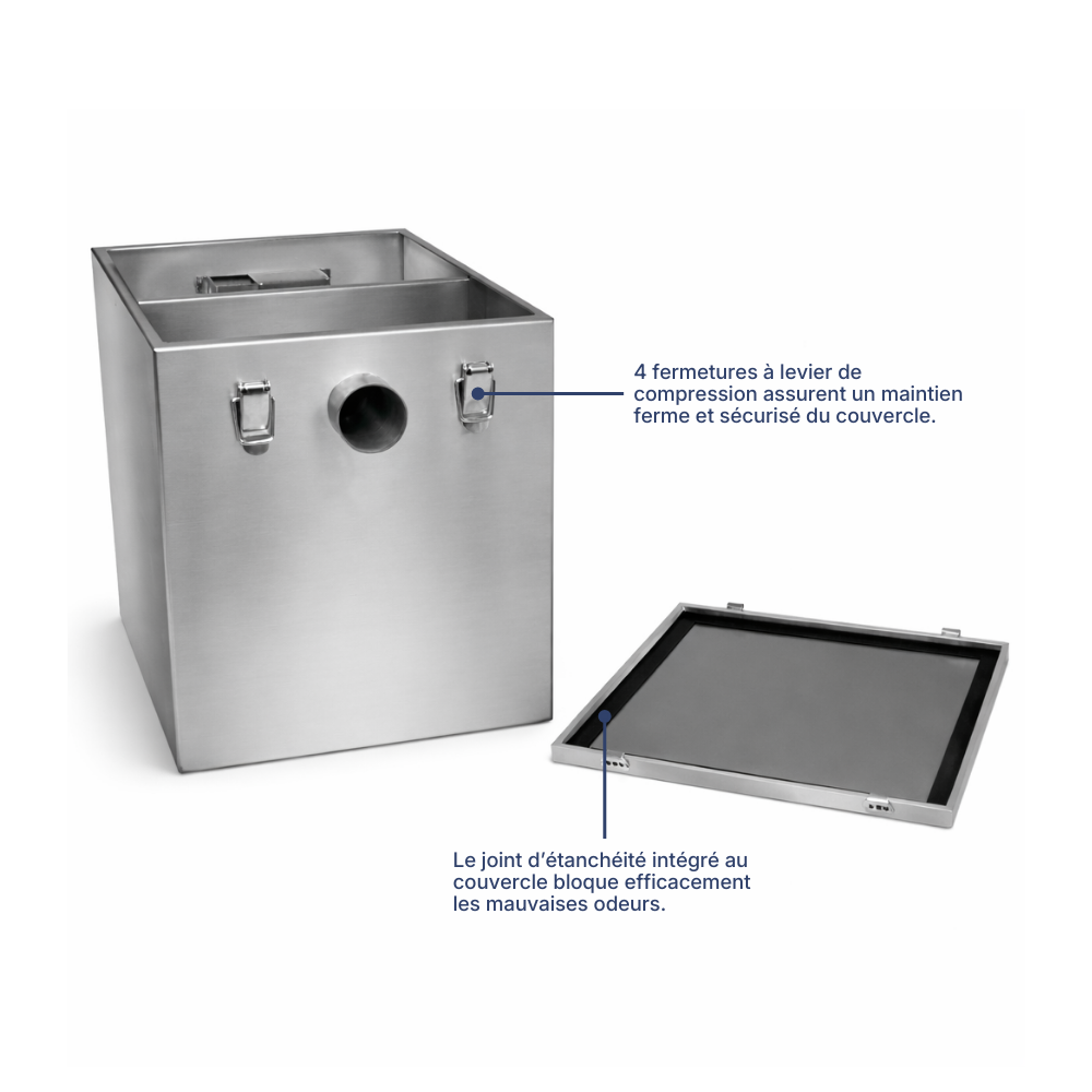 Séparateur de graisse inox 120L à poser vue 2